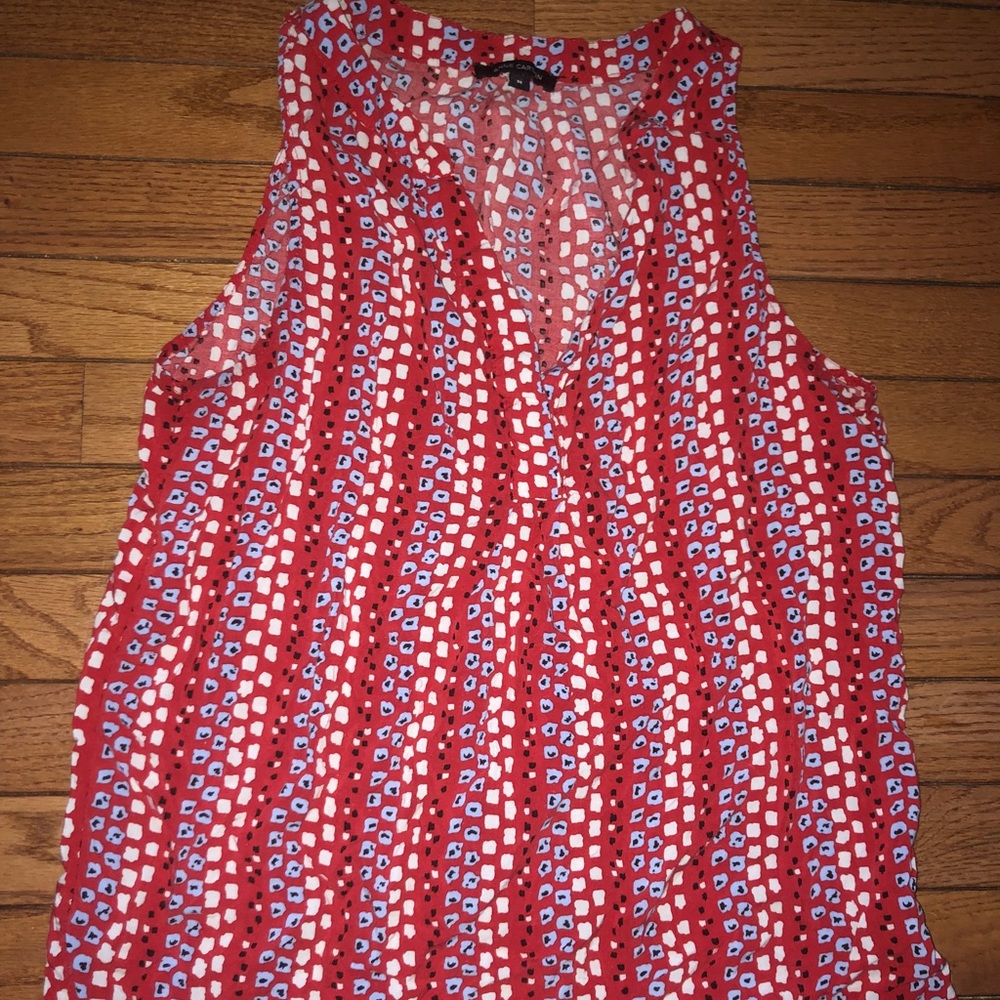 Red white and blue blouse